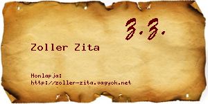Zoller Zita névjegykártya