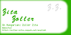 zita zoller business card